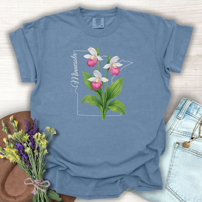 Minnesota State Flower T-Shirt - Showy Lady's Slipper
