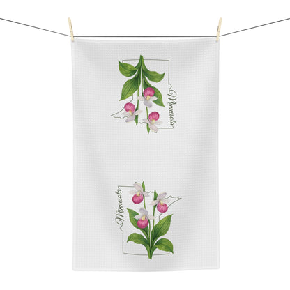 Minnesota State Flower Tea Towel — Showy Lady's Slipper