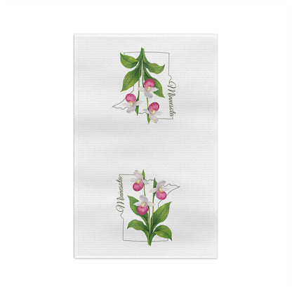Minnesota State Flower Tea Towel — Showy Lady's Slipper