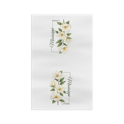 Mississippi State Flower Tea Towel — Magnolia