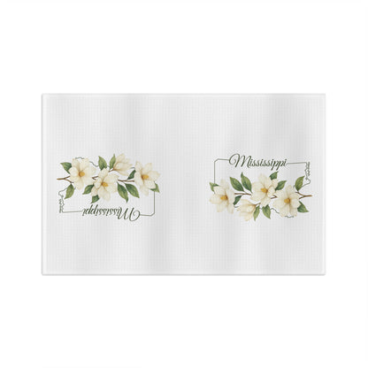 Mississippi State Flower Tea Towel — Magnolia