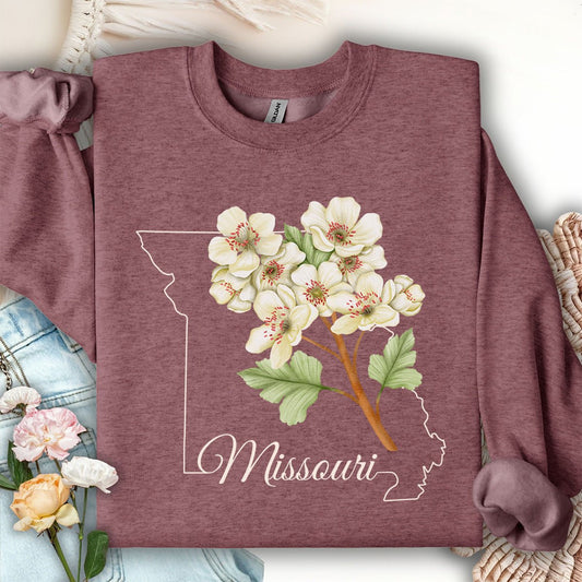 Missouri State Flower Sweatshirt - Hawthorn