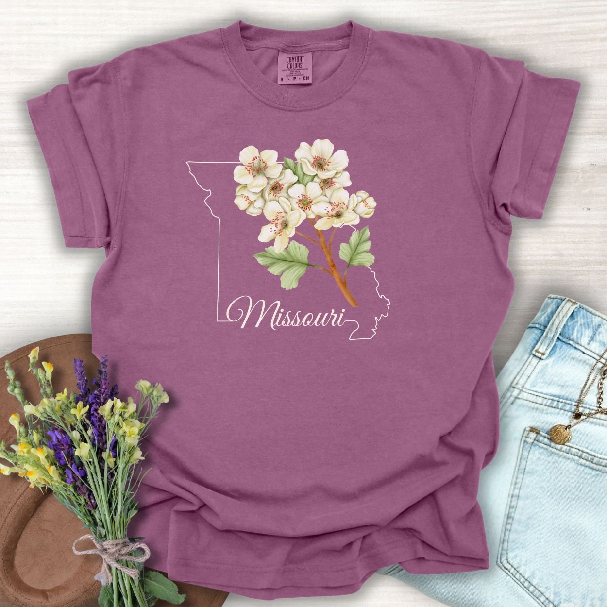 Missouri State Flower T-Shirt — Hawthorn