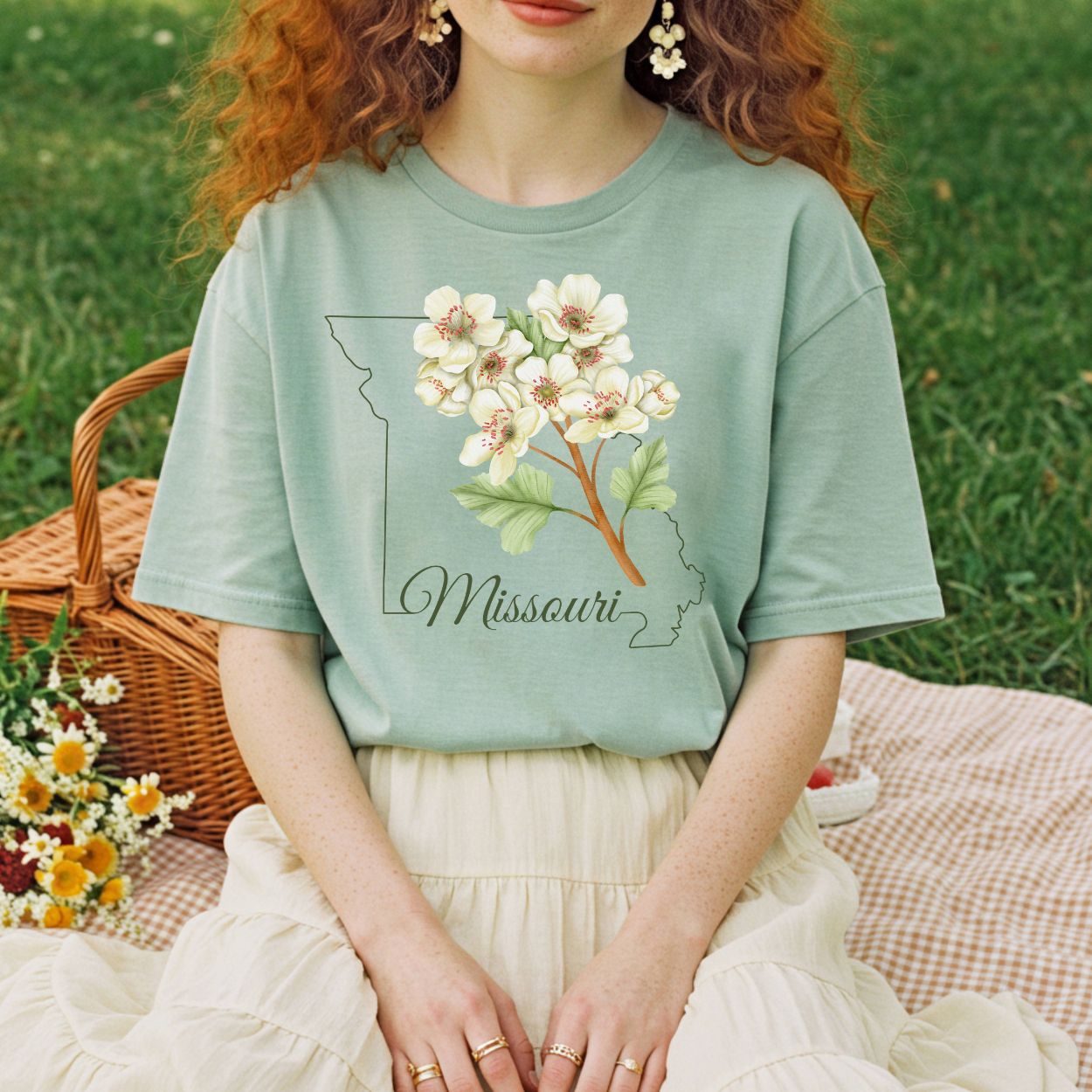 Missouri State Flower T-Shirt — Hawthorn