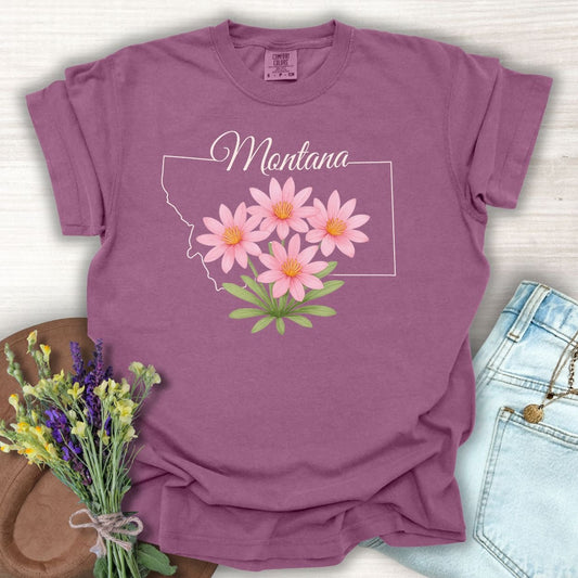 Montana State Flower T-Shirt — Bitterroot