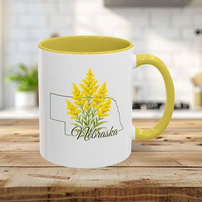 Nebraska State Flower Mug – Giant Goldenrod (11/15oz)