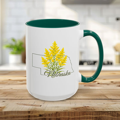 Nebraska State Flower Mug – Giant Goldenrod (11/15oz)