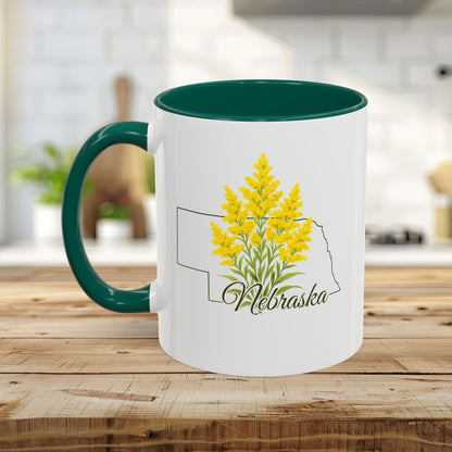 Nebraska State Flower Mug – Giant Goldenrod (11/15oz)