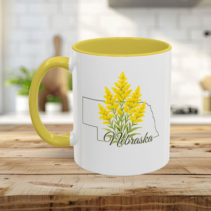 Nebraska State Flower Mug – Giant Goldenrod (11/15oz)