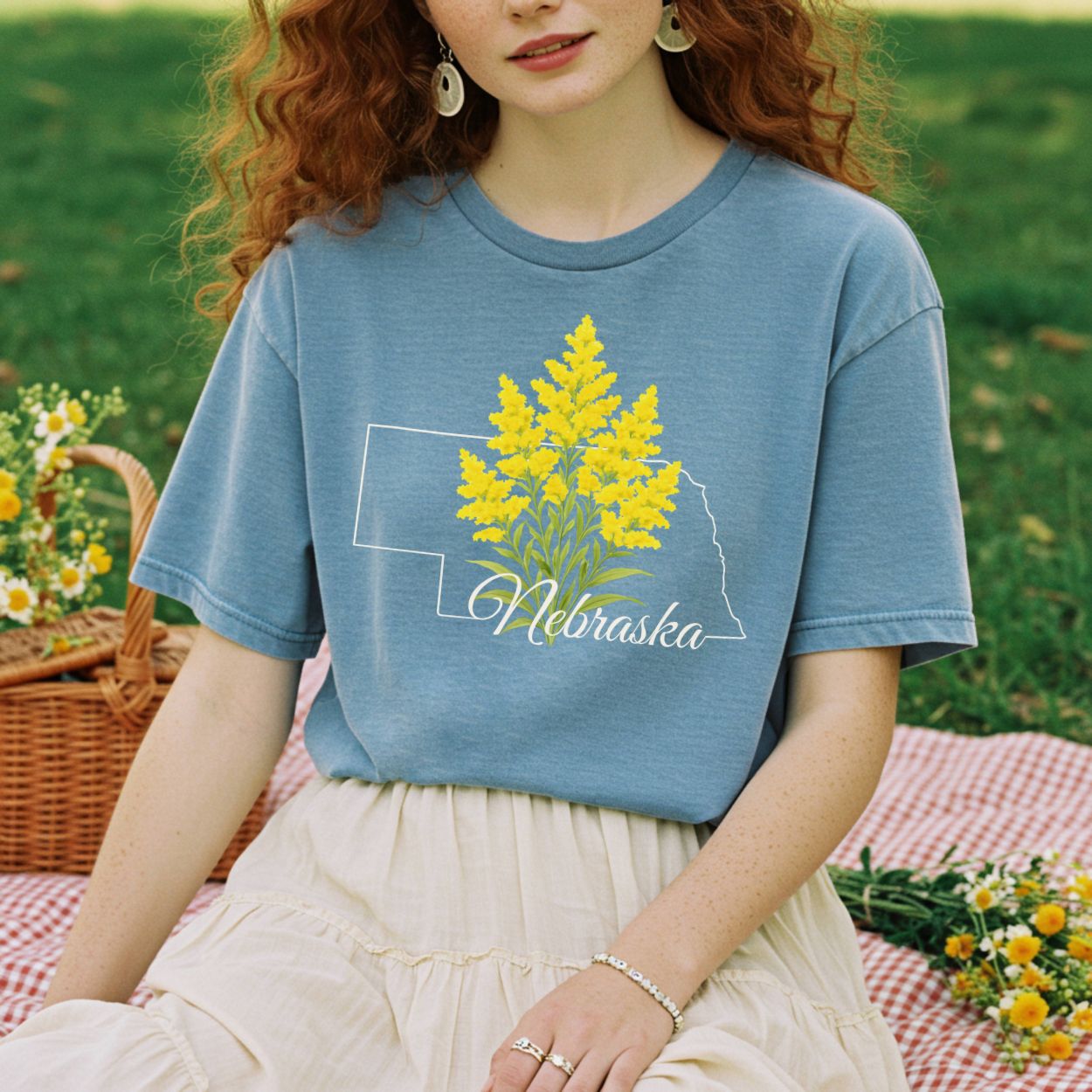 Nebraska State Flower T-Shirt — Giant Goldenrod