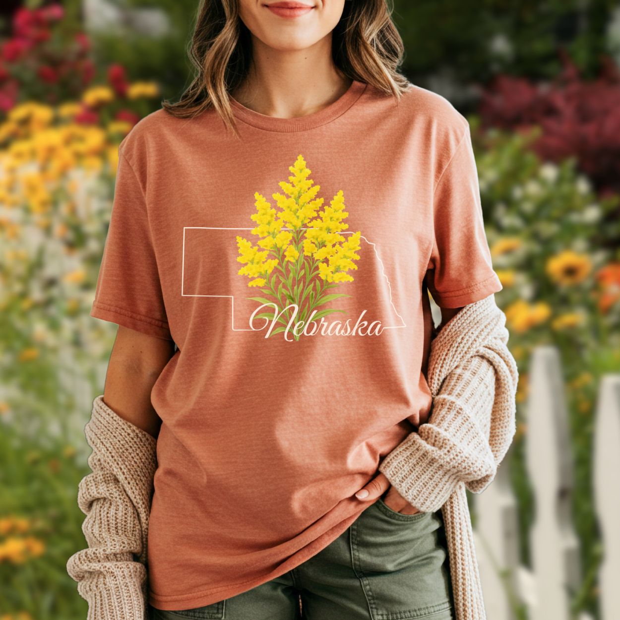 Nebraska State Flower T-Shirt — Giant Goldenrod