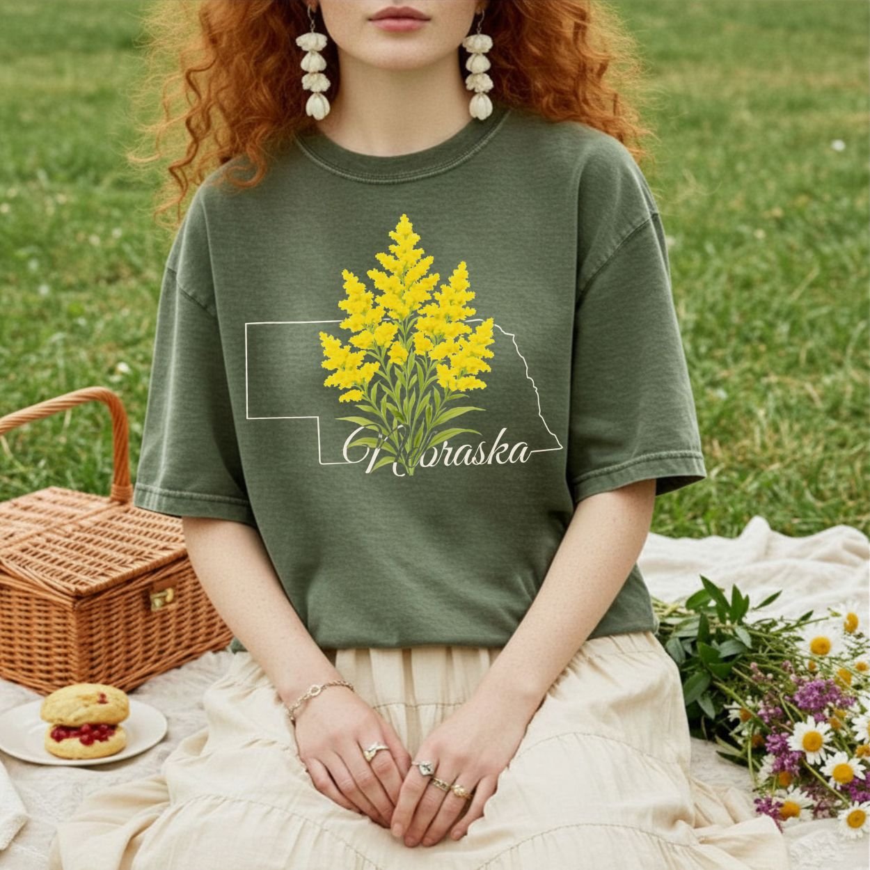 Nebraska State Flower T-Shirt — Giant Goldenrod
