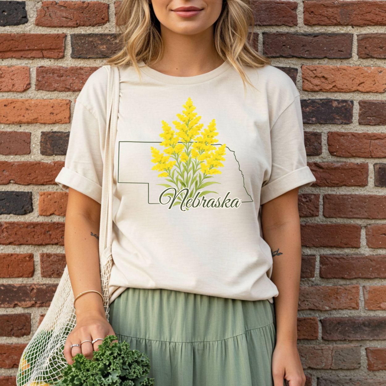 Nebraska State Flower T-Shirt — Giant Goldenrod