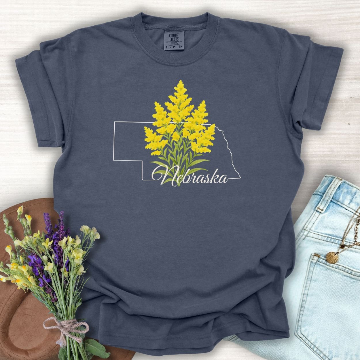 Nebraska State Flower T-Shirt — Giant Goldenrod