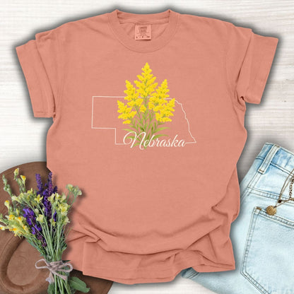 Nebraska State Flower T-Shirt — Giant Goldenrod