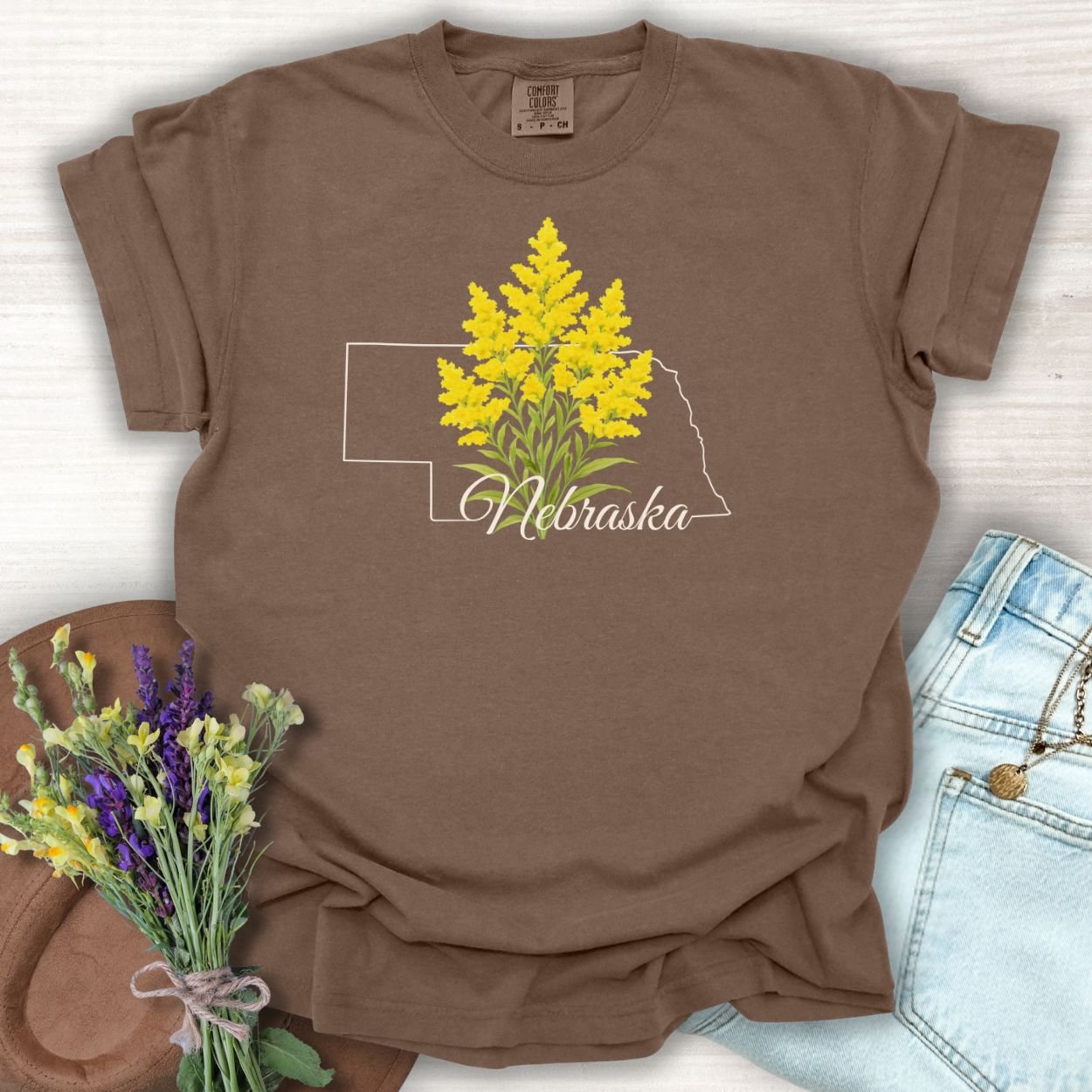 Nebraska State Flower T-Shirt — Giant Goldenrod