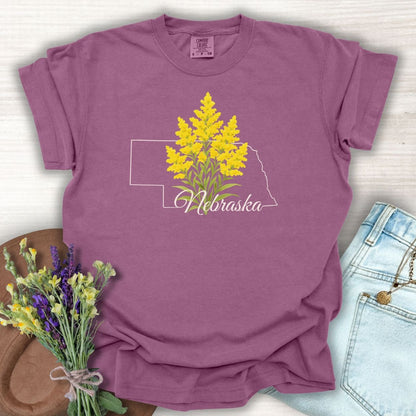 Nebraska State Flower T-Shirt — Giant Goldenrod