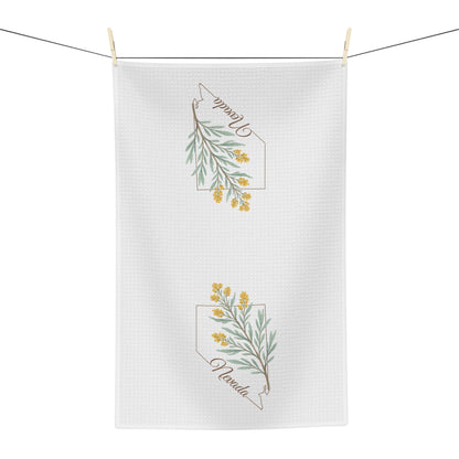 Nevada State Flower Tea Towel — Sagebrush