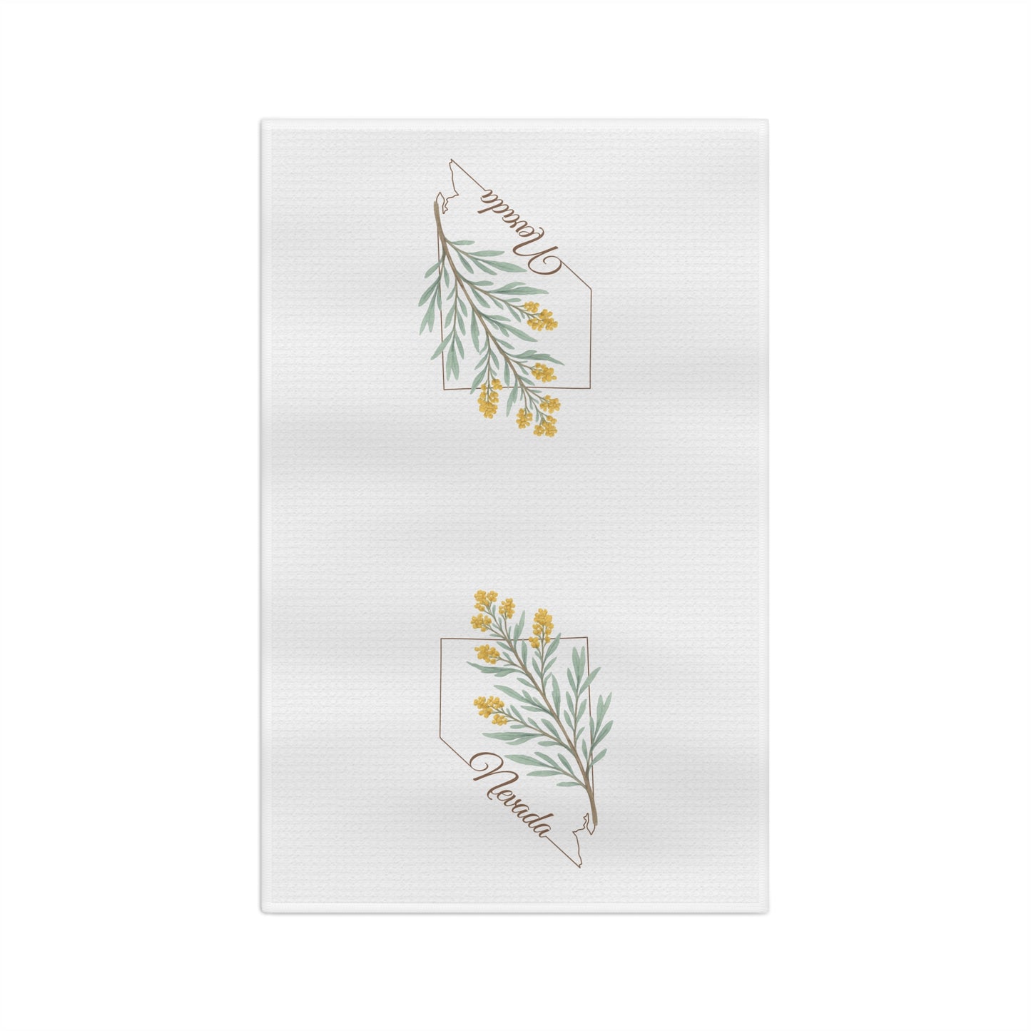 Nevada State Flower Tea Towel — Sagebrush