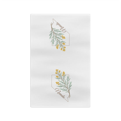 Nevada State Flower Tea Towel — Sagebrush