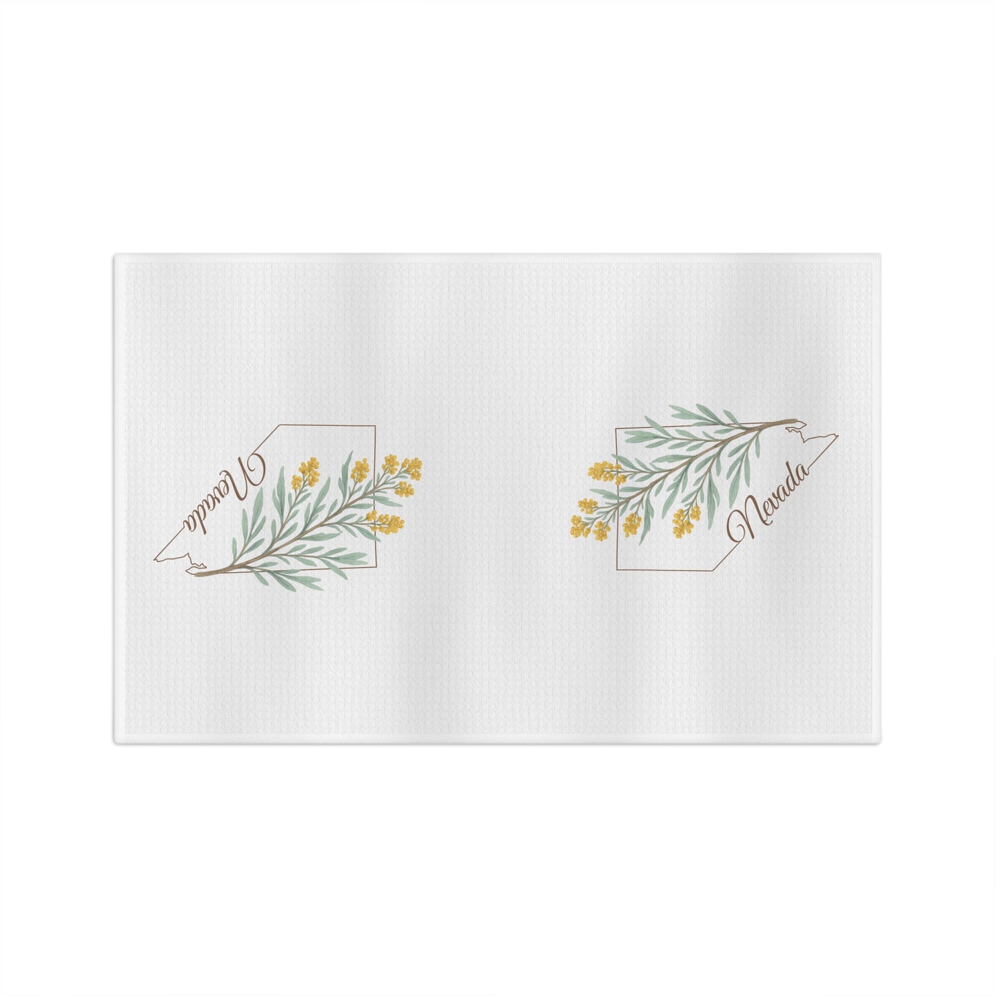 Nevada State Flower Tea Towel — Sagebrush