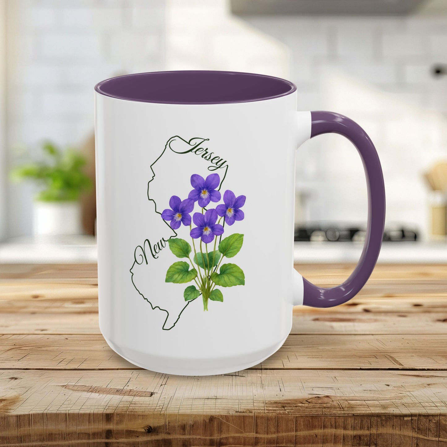 New Jersey State Flower Mug — Meadow Violet (11/15oz)