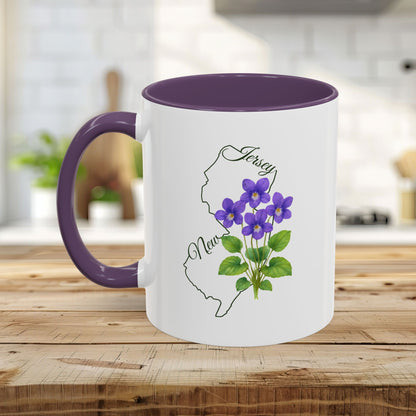 New Jersey State Flower Mug — Meadow Violet (11/15oz)