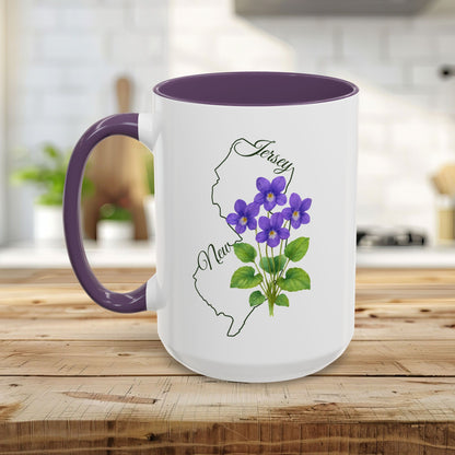 New Jersey State Flower Mug — Meadow Violet (11/15oz)