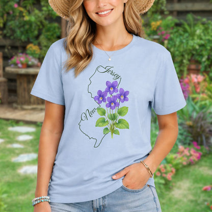 New Jersey State Flower T-Shirt - Meadow Violet