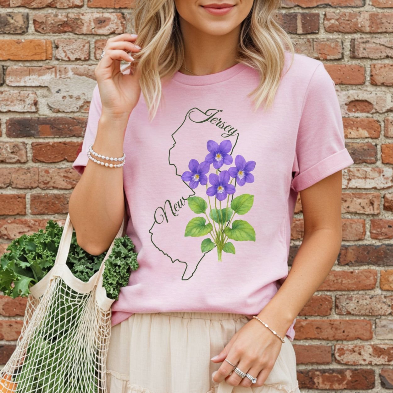 New Jersey State Flower T-Shirt - Meadow Violet