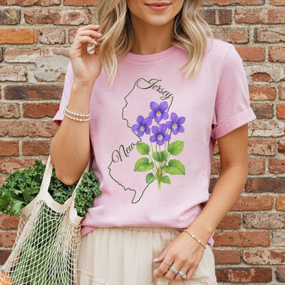 New Jersey State Flower T-Shirt - Meadow Violet