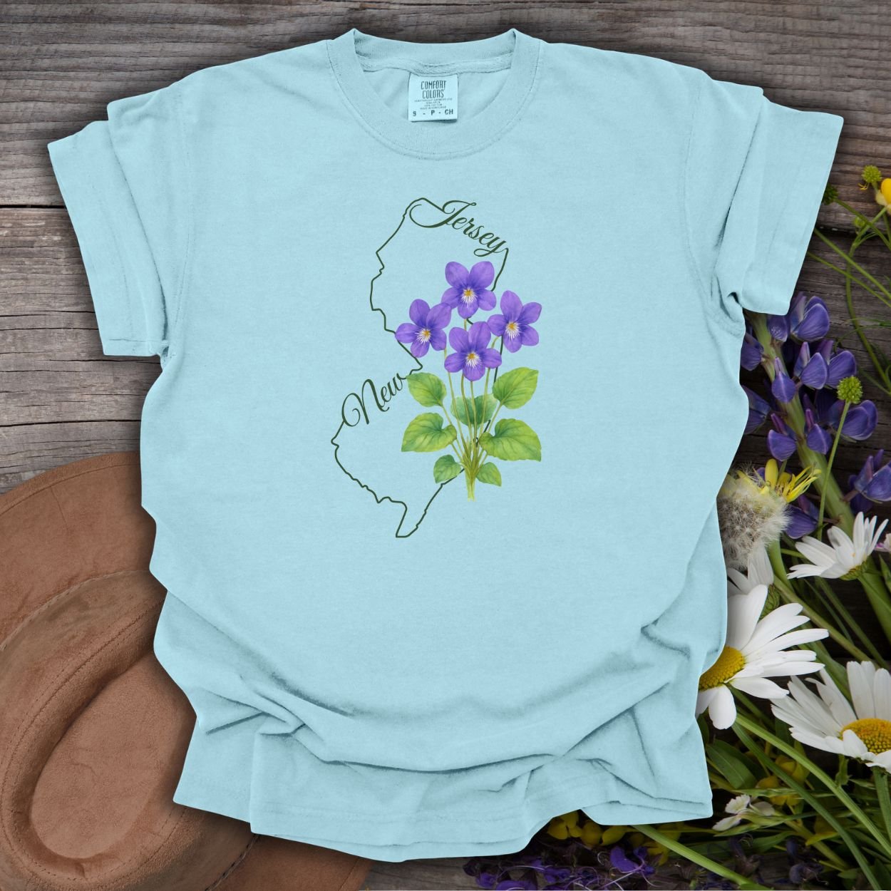 New Jersey State Flower T-Shirt - Meadow Violet
