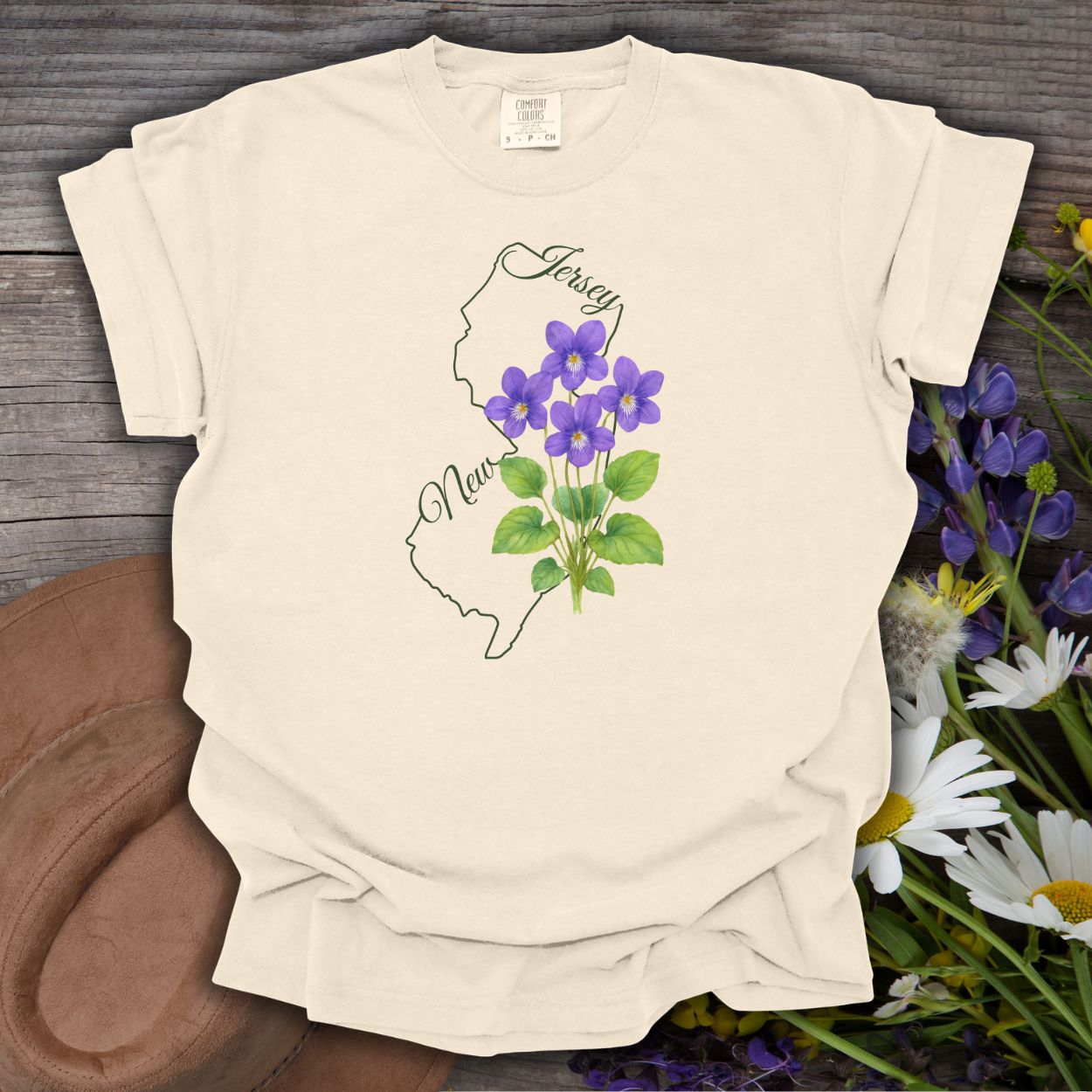 New Jersey State Flower T-Shirt - Meadow Violet
