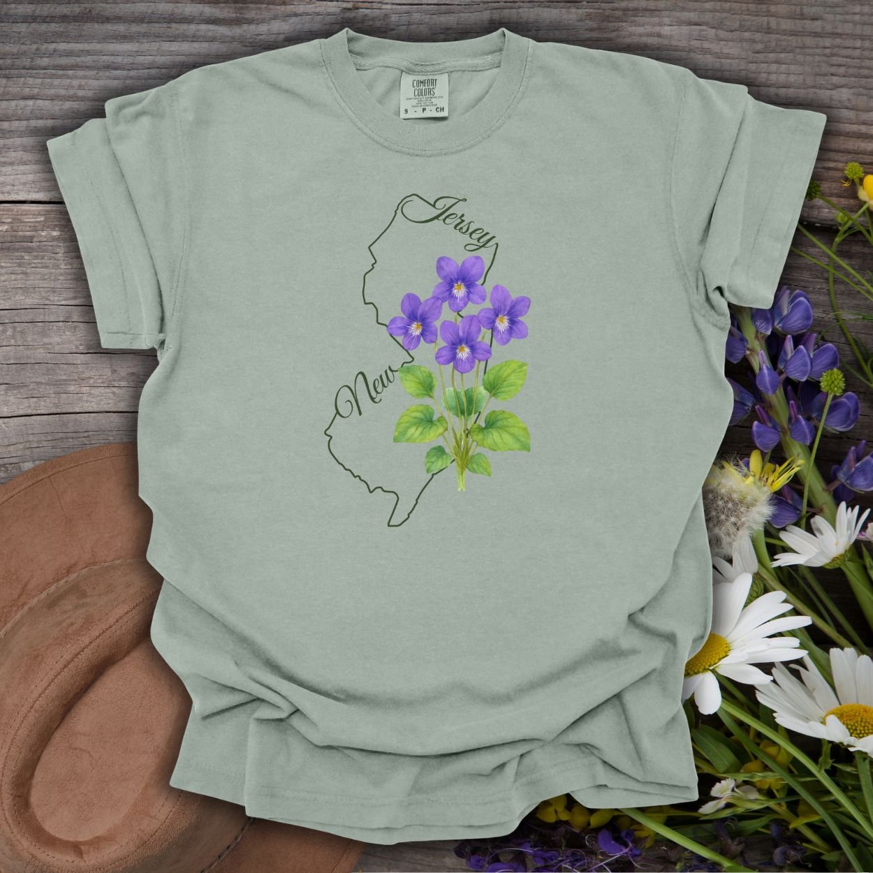 New Jersey State Flower T-Shirt - Meadow Violet
