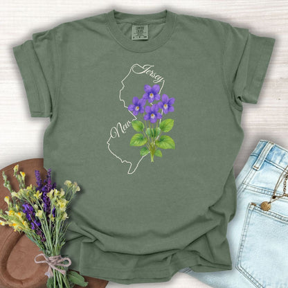 New Jersey State Flower T-Shirt - Meadow Violet
