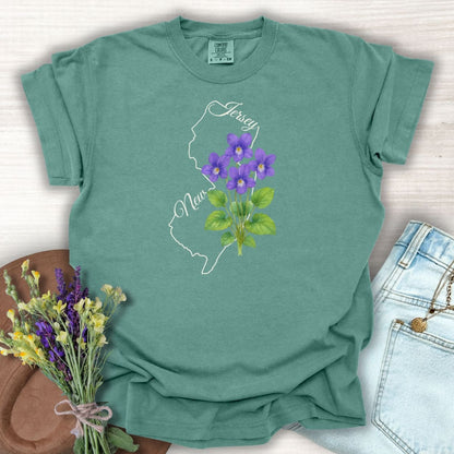 New Jersey State Flower T-Shirt - Meadow Violet