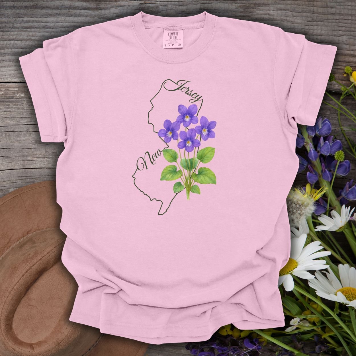 New Jersey State Flower T-Shirt - Meadow Violet