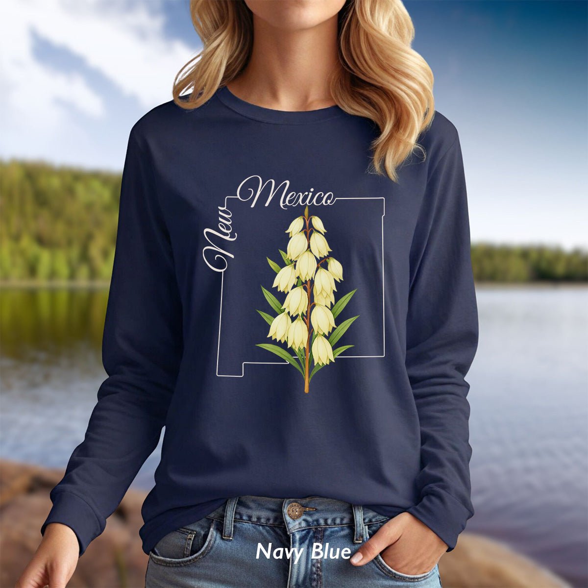 New Mexico State Flower Long Sleeve Tee — Yucca