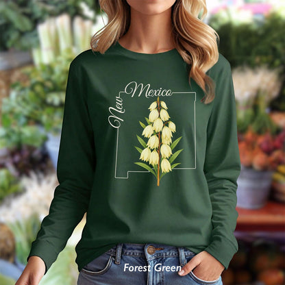 New Mexico State Flower Long Sleeve Tee — Yucca