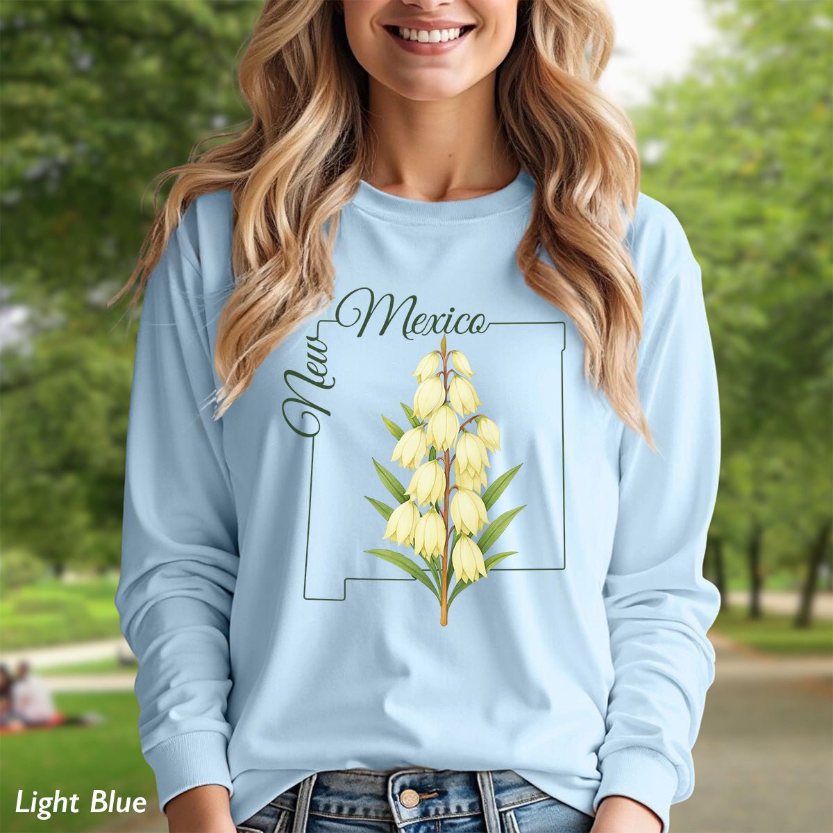 New Mexico State Flower Long Sleeve Tee — Yucca