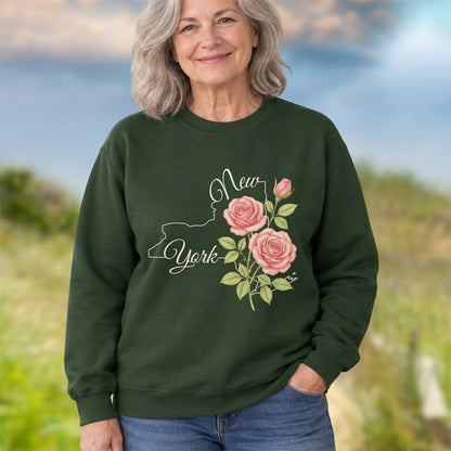 New York State Flower Sweatshirt - Rose
