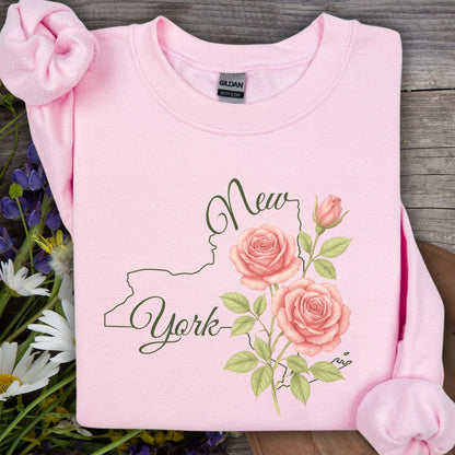 New York State Flower Sweatshirt - Rose