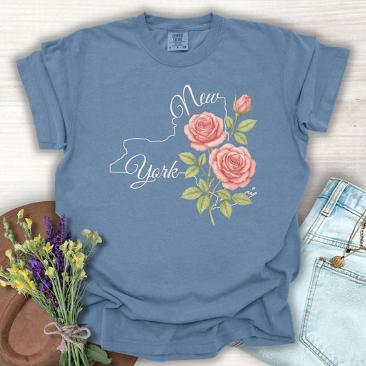 New York State Flower T-Shirt — Rose