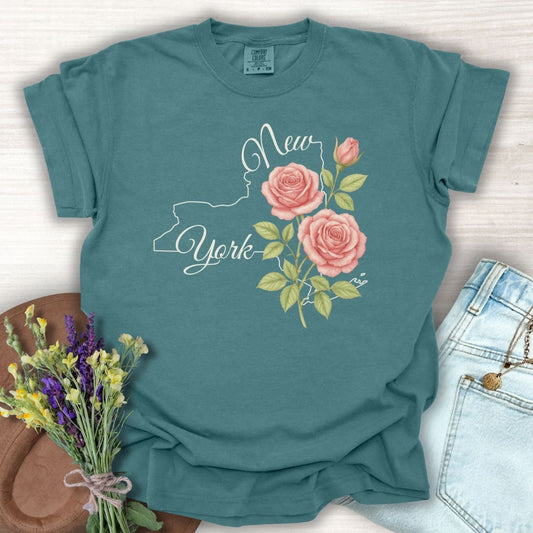 New York State Flower T-Shirt — Rose