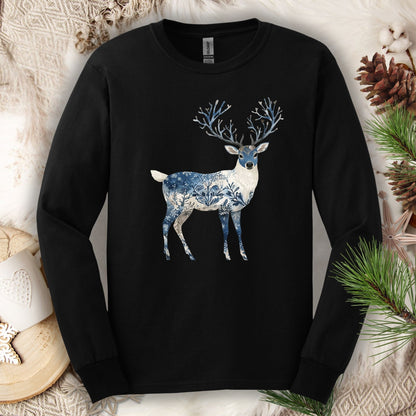 Nordic Chinoiserie Winter Buck Long Sleeve Tee