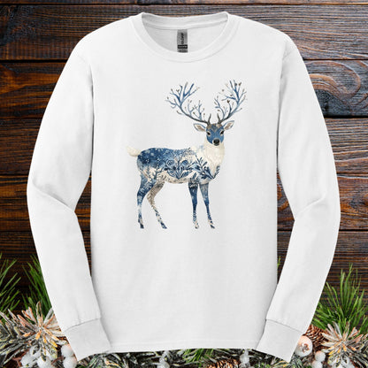 Nordic Chinoiserie Winter Buck Long Sleeve Tee
