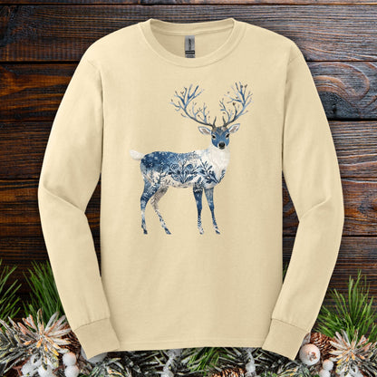 Nordic Chinoiserie Winter Buck Long Sleeve Tee