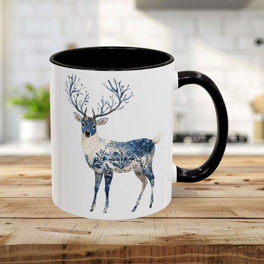 Nordic Chinoiserie Winter Buck Mug (11/15oz)