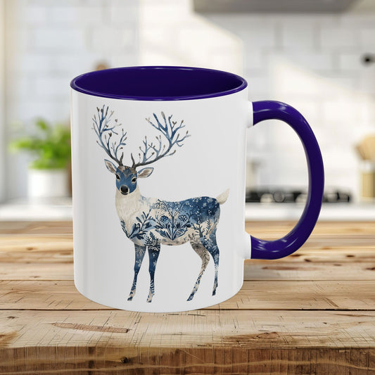 Nordic Chinoiserie Winter Buck Mug (11/15oz)