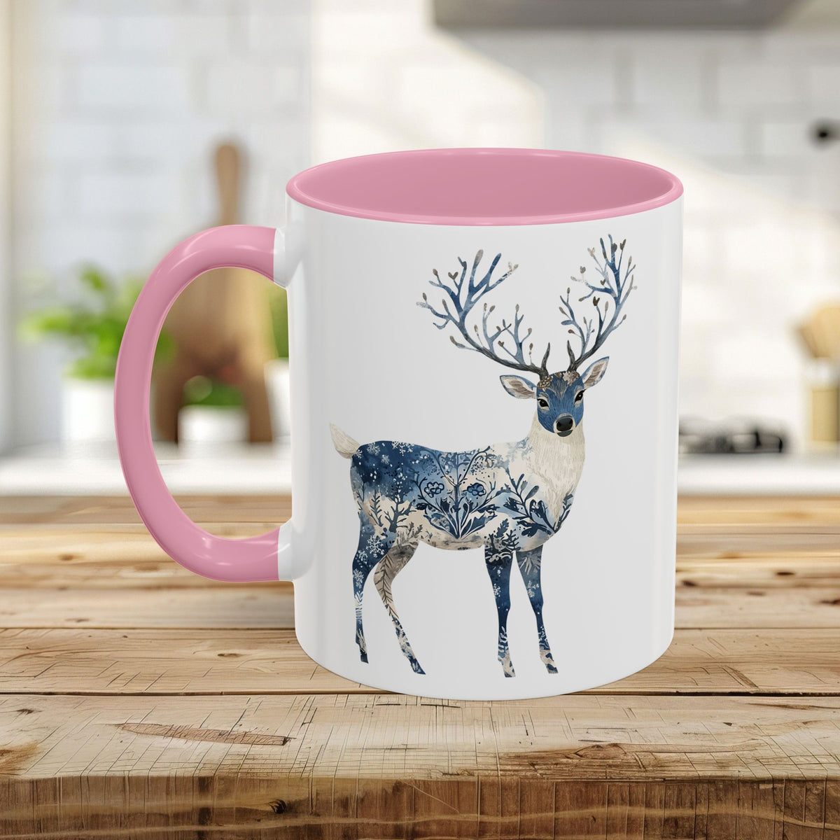 Nordic Chinoiserie Winter Buck Mug (11/15oz)